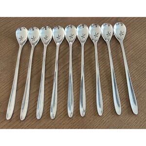 Set‎ of 9 WMF Cromargan Germany Stainless Laurel Iced Tea Spoons 8 1/2''